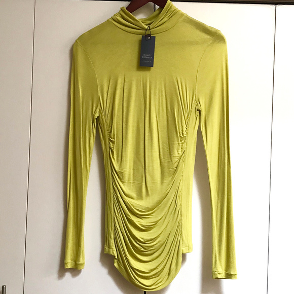 New Cremieux Ruched Turtleneck Top S - Picture 6 of 8